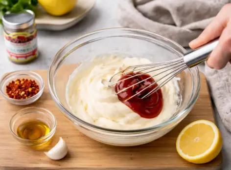 Warlockian Sauce Recipe Adding Chili Sauce to Creamy Base